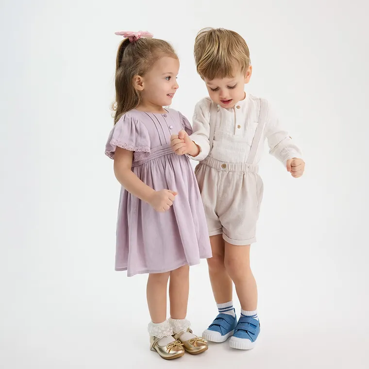 Cool Club, Sukienka dziewczęca z krótkim rękawem, fioletowa