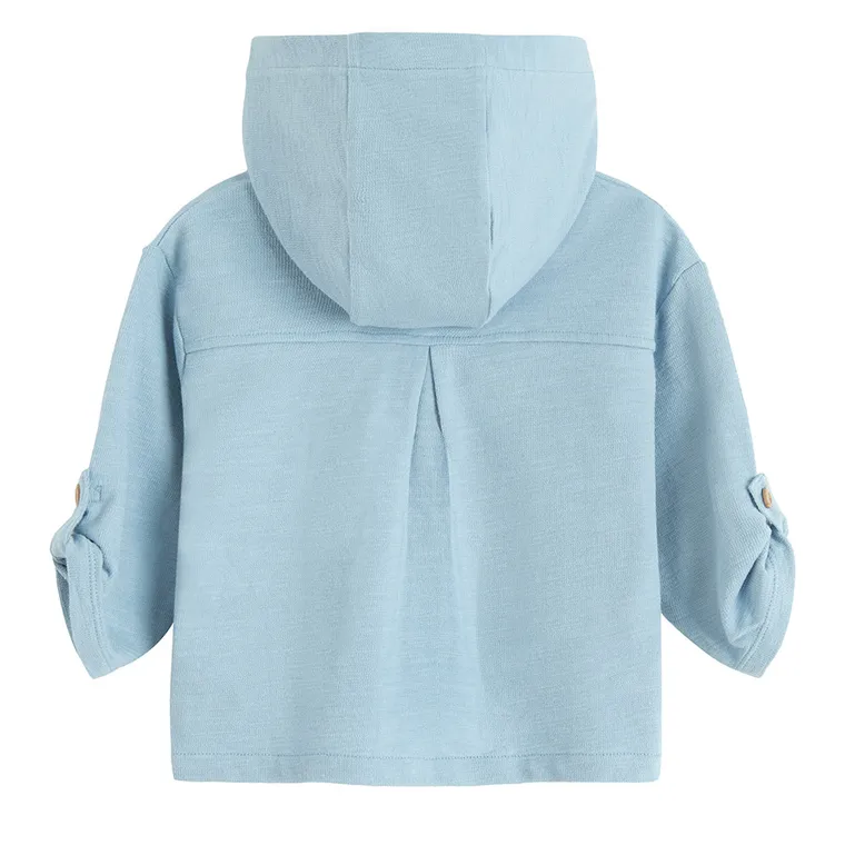 Cool Club, Sweter chłopięcy z kapturem, rozpinany, niebieski