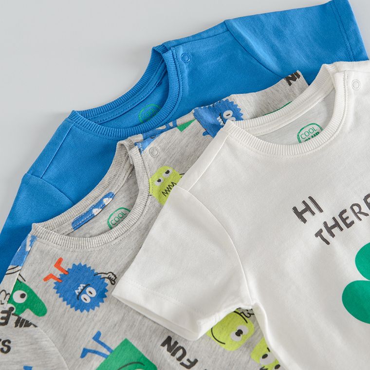 Cool Club, T-shirt chłopięcy, mix, zestaw, 3 szt.