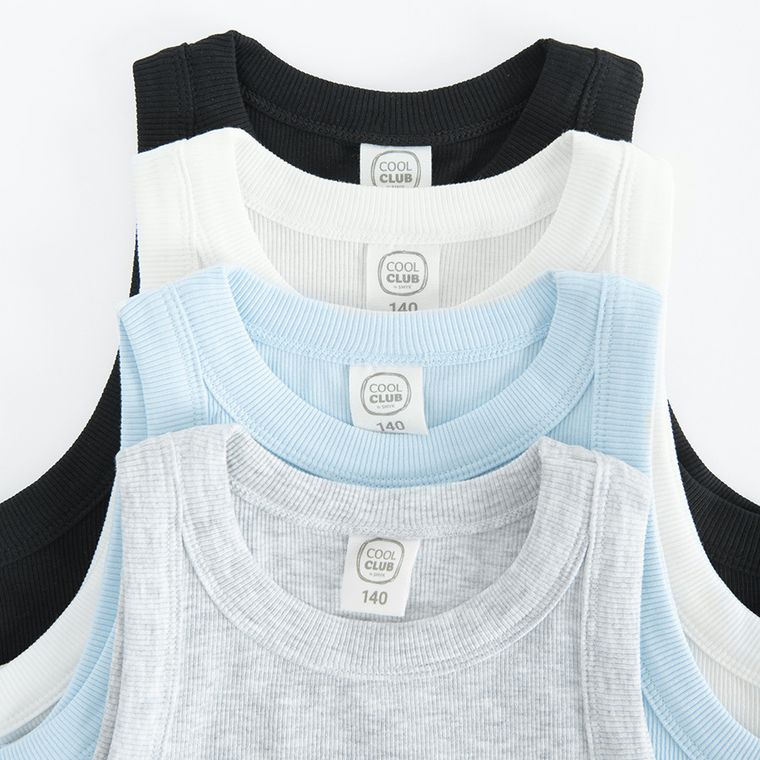 Cool Club, T-shirt dziewczęcy bez rękawów, prążkowany, mix, zestaw, 4 szt.