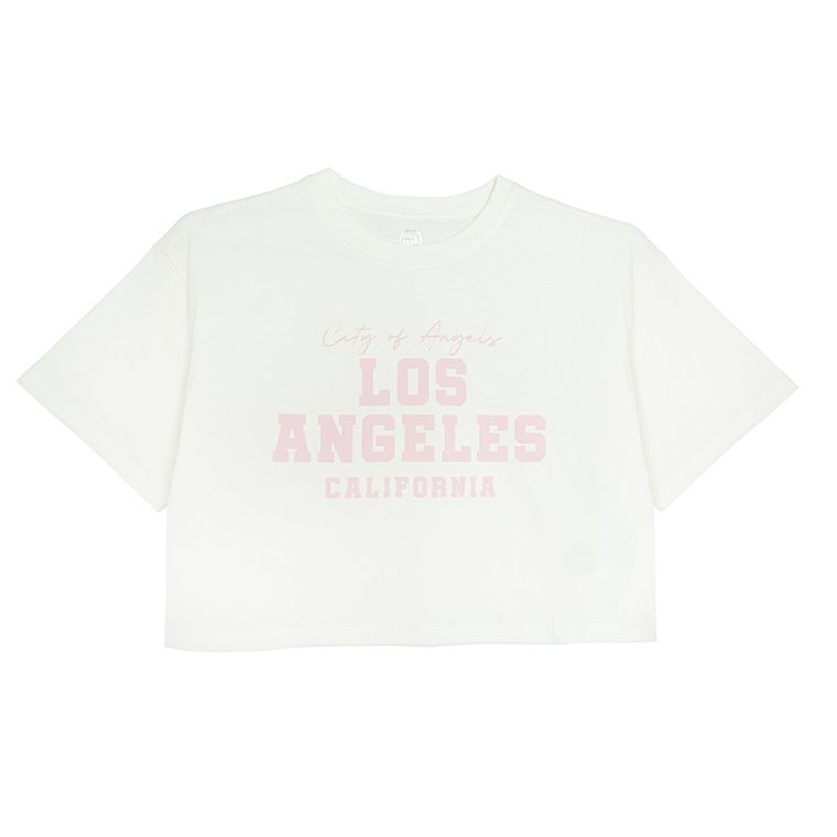 Cool Club, T-shirt dziewczęcy, crop top, mix, zestaw, 5 szt.