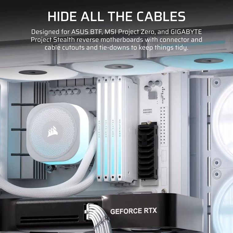 Corsair, Obudowa komputerowa, FRAME 4500X LX-R RGB Biała Mid Tower ATX