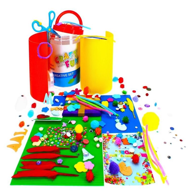 Craft With Fun, Zestaw Kreatywny, 500 elementów