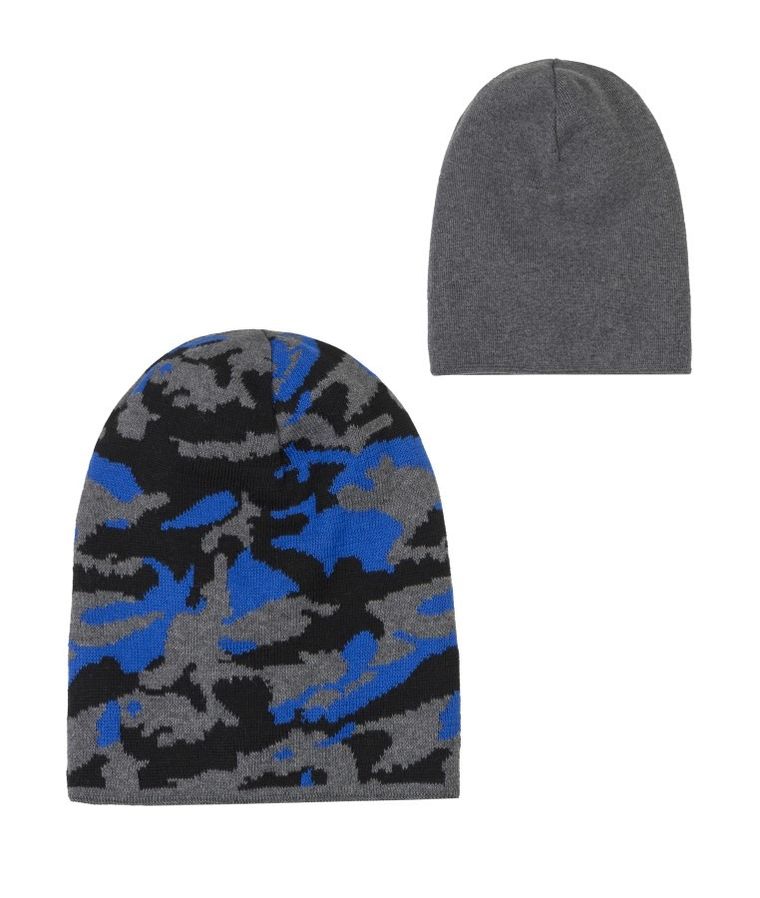 Czapka chłopięca, dwustronna, szara, Döll