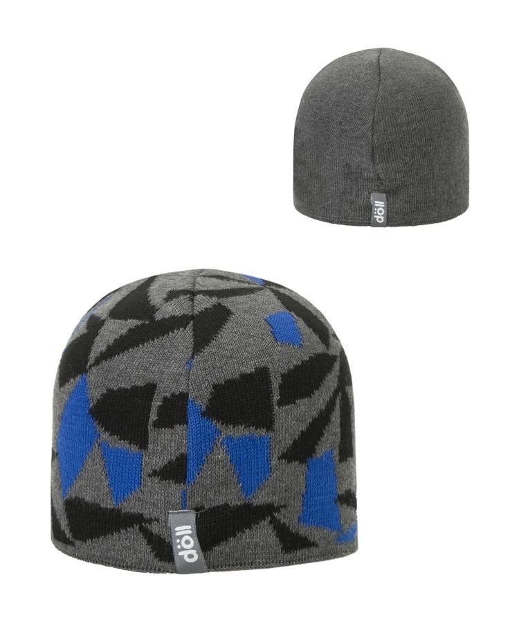 Czapka chłopięca, dwustronna, szara, Döll