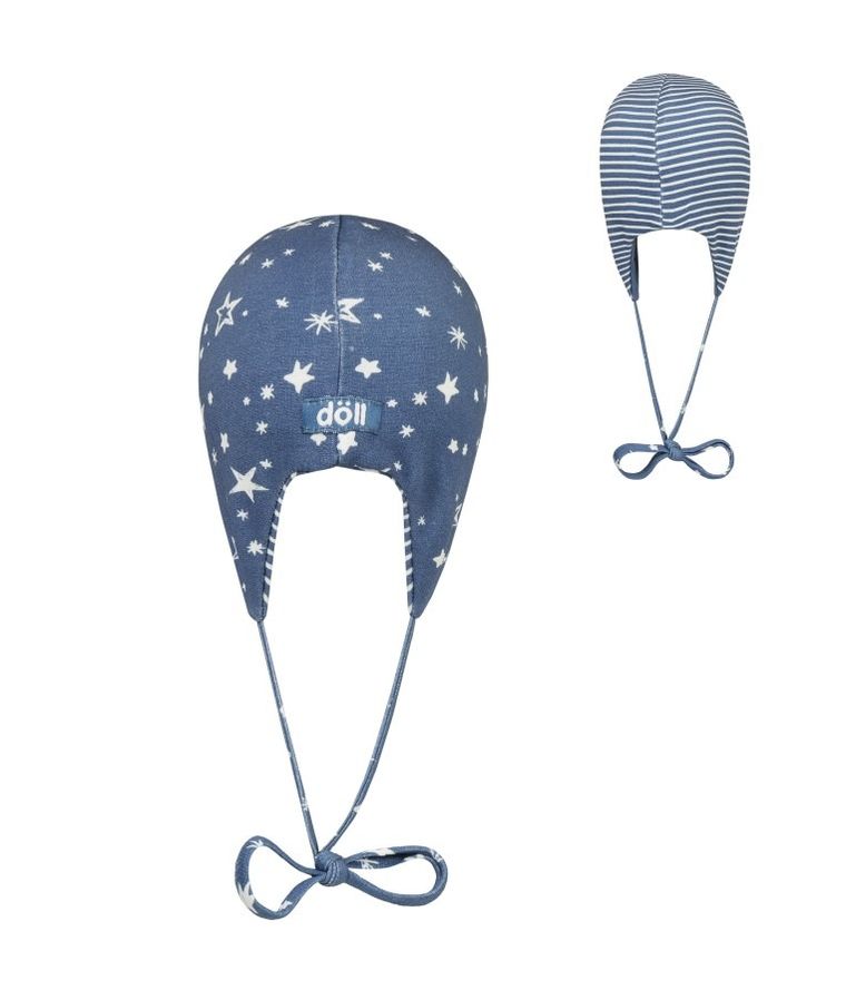 Czapka dziecięca, dwustronna, niebieska, Döll