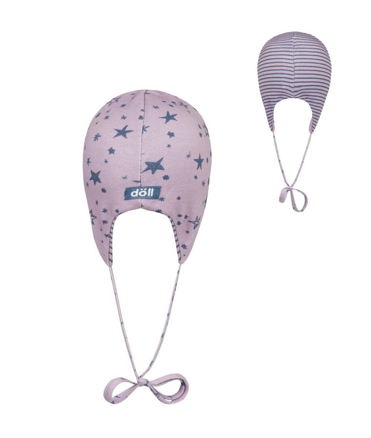 Czapka dziecięca, dwustronna, różowa, Döll