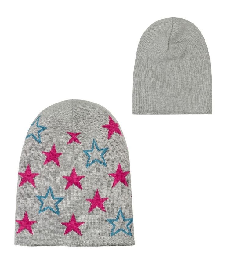 Czapka dziewczęca, dwustronna, szara, Döll