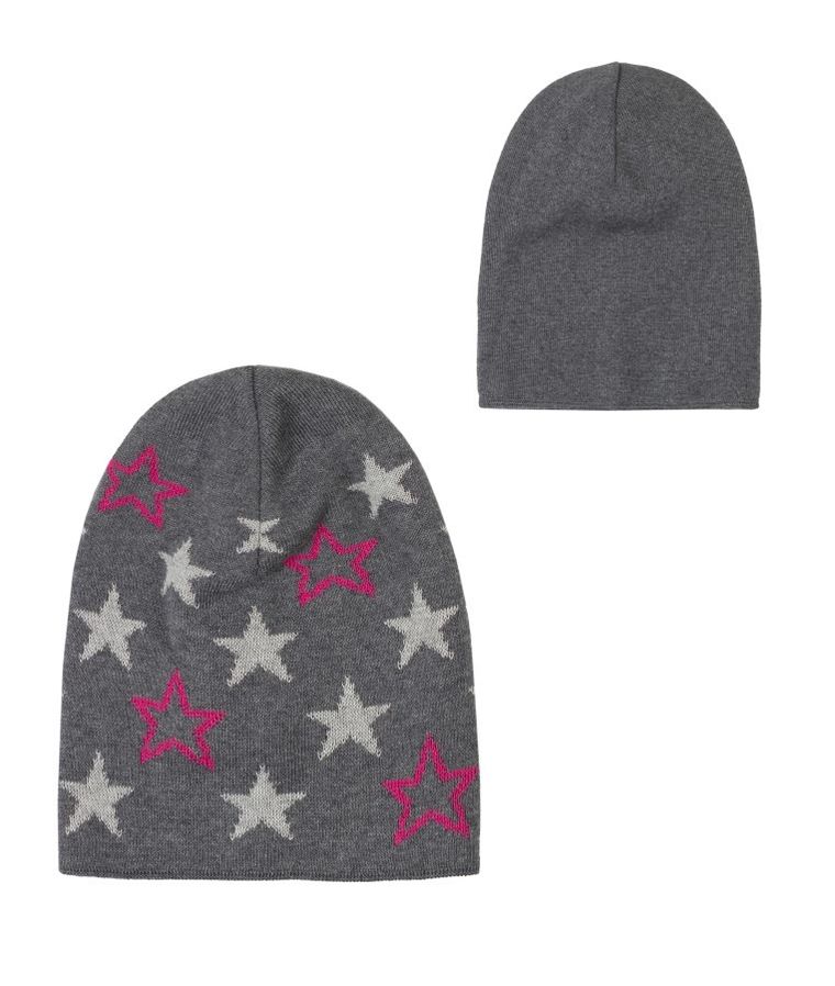 Czapka dziewczęca, dwustronna, szara, Döll