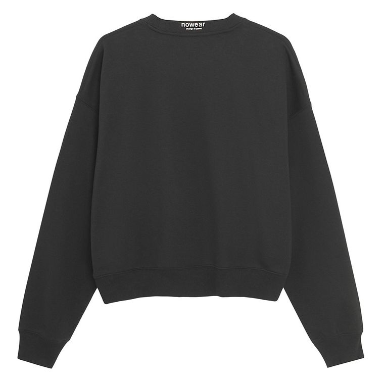 Czarna bluza o kroju cropp boxy NOWEAR