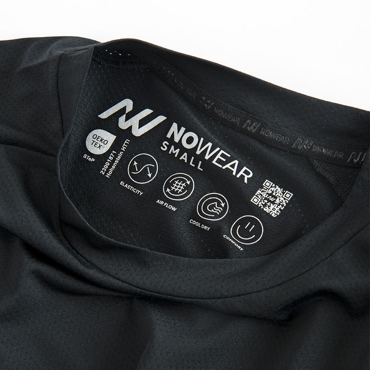 Czarna koszulka treningowa z technologią Cool Dry NOWEAR
