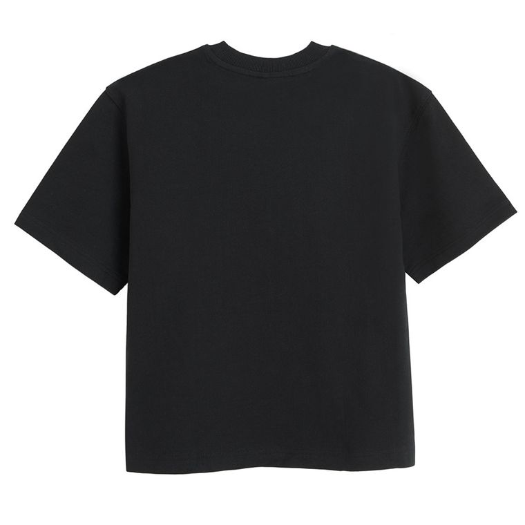 Czarny t-shirt unisex o luźnym kroju NOWEAR