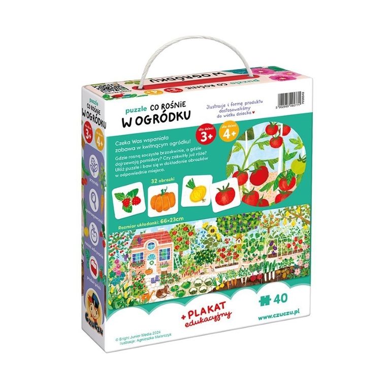 CzuCzu, Co rośnie w ogródku, puzzle, 40 elementów