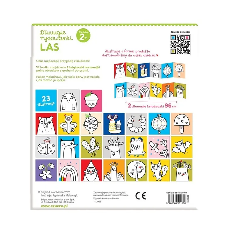CzuCzu, Dłuuugie rysowanki, Las, książeczka edukacyjna, 2+