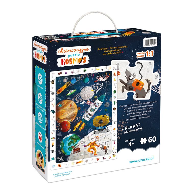 CzuCzu, Kosmos, puzzle obserwacyjne, 60 elementów + plakat