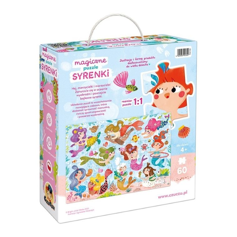CzuCzu, Magiczne syrenki, puzzle, 60 elementów, 4+