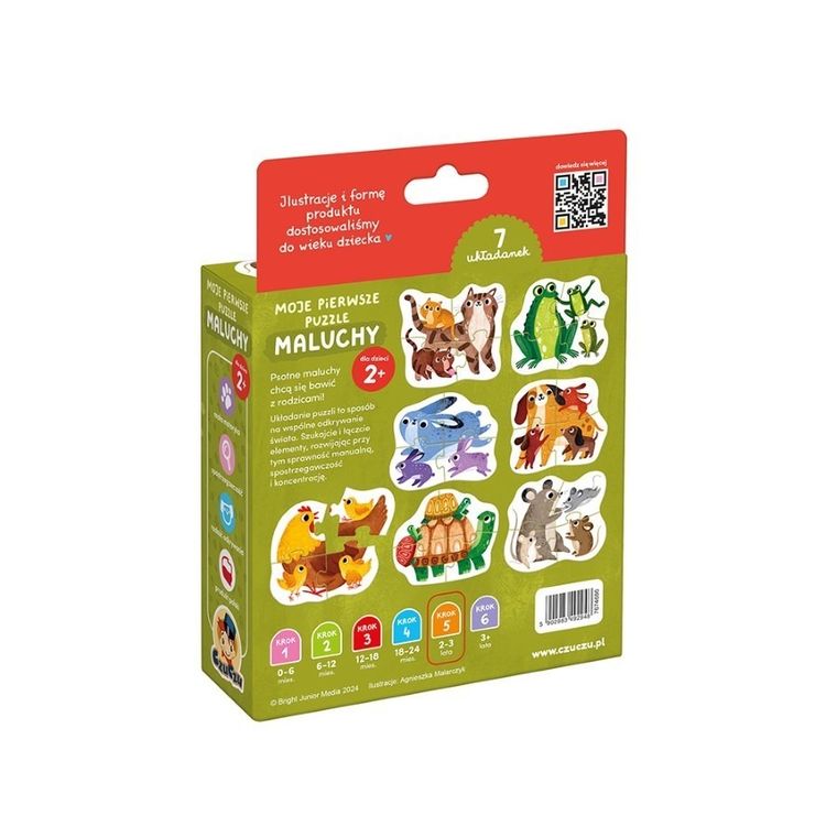 CzuCzu, Moje pierwsze puzzle, Maluchy, 7x 4 elementy 2+