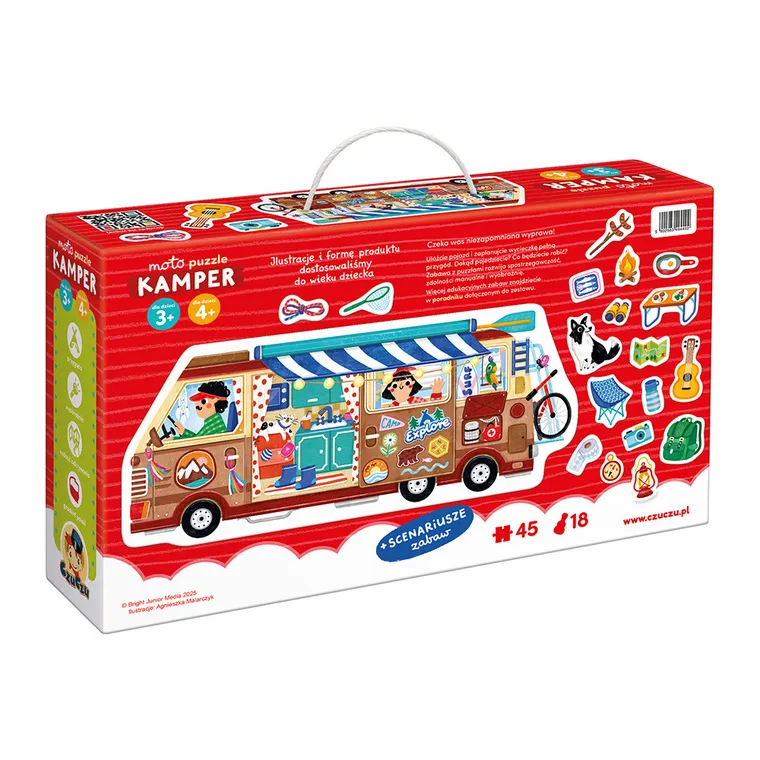 CzuCzu, Moto puzzle Kamper, 45 elementów
