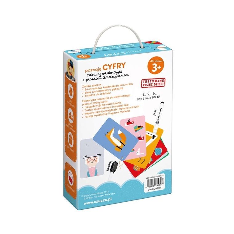 CzuCzu, Poznaję cyfry, zabawy edukacyjne z pisakiem zmazywakiem