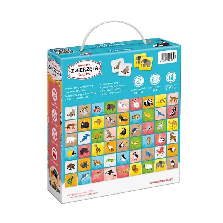 CzuCzu, Zwierzęta świata, Memory, gra pamięciowa, 104 elementy