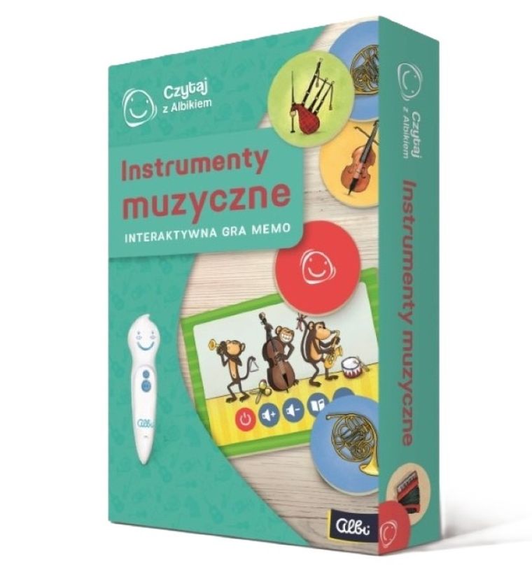 Czytaj z Albikiem. Instrumenty muzyczne. Interaktywna gra memo