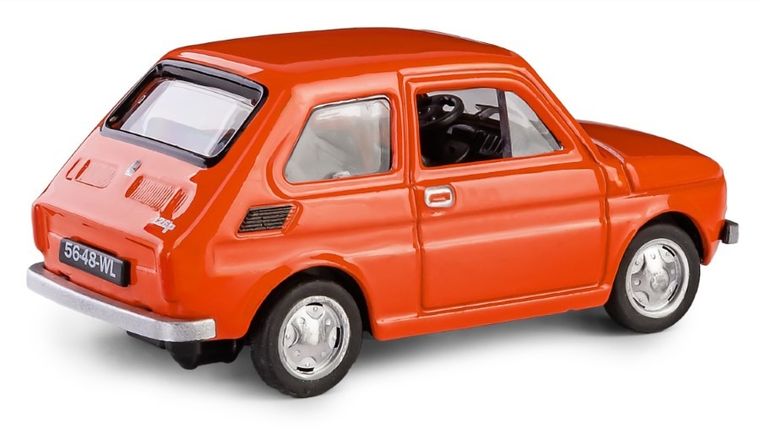 Daffi, Kolekcja Polskiej Motoryzacji, Fiat 126p, Czterdziestolatek, pojazd, model metalowy, czerwony, 1:43
