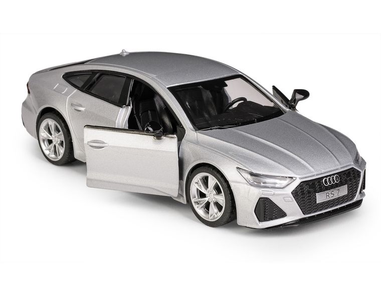 Daffi, MSZ, Audi RS 7 Sportback, pojazd, model metalowy, srebrny, 1:35