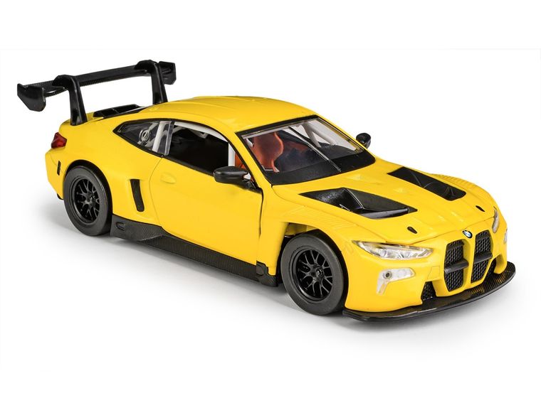 Daffi, MSZ, BMW M4 GT3, pojazd, model metalowy, żółty, 1:32