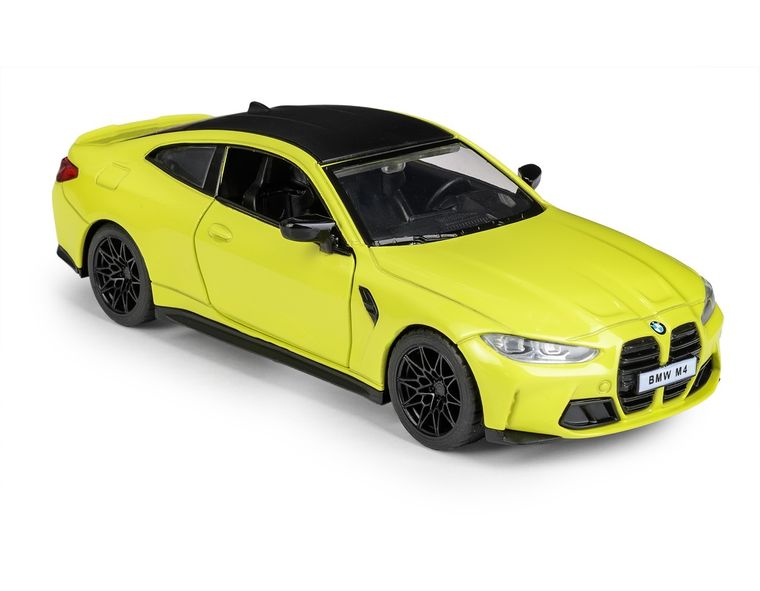 Daffi, MSZ, BMW M4, pojazd, model metalowy, żółty, 1:32
