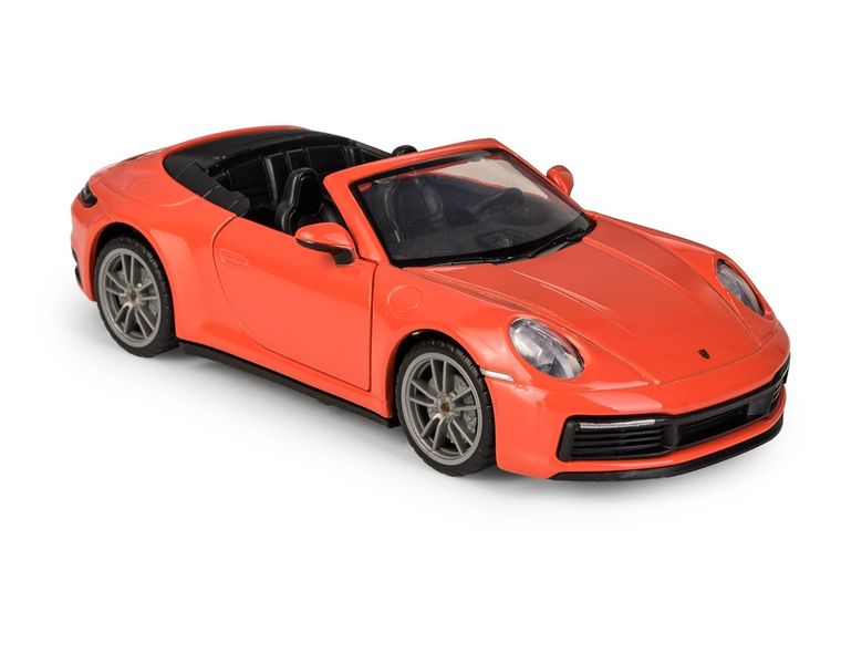 Daffi, MSZ, Porsche 911 Carrera Cabriolet, pojazd, model metalowy, pomarańczowy, 1:32
