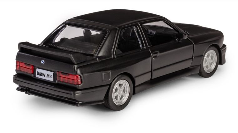 Daffi, RMZ City, BMW M3 E30 1986-1991, pojazd, model metalowy, matte black, 1:35