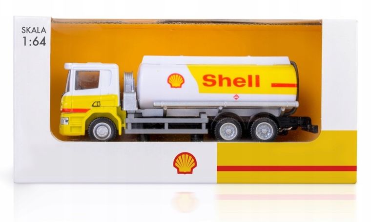 Daffi, Scania Shell, cysterna krótka, pojazd, model metalowy, 1:64