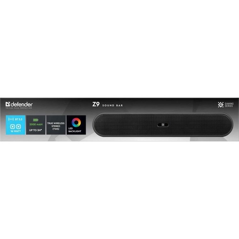 Defender, Soundbar Z9, głośnik, 16W, LED, bluetooth
