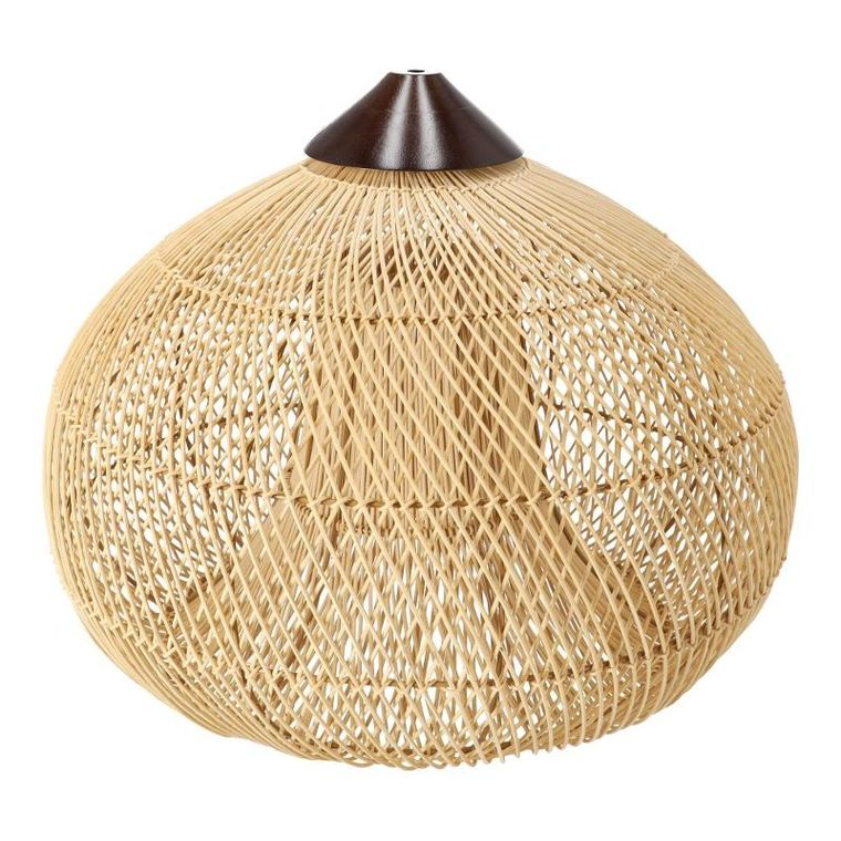 Dekoracyjna, rattanowa lampa wisząca, naturalny kolor, 50 cm