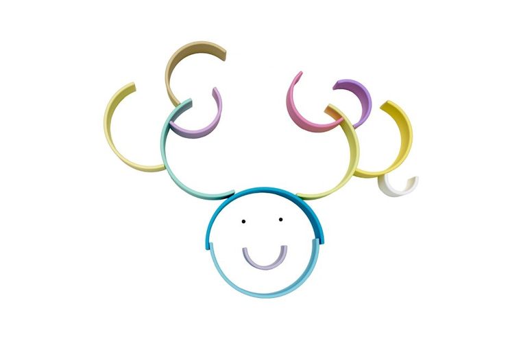 Dena, Silikonowa Tęcza, pastelowa, 12 elementów