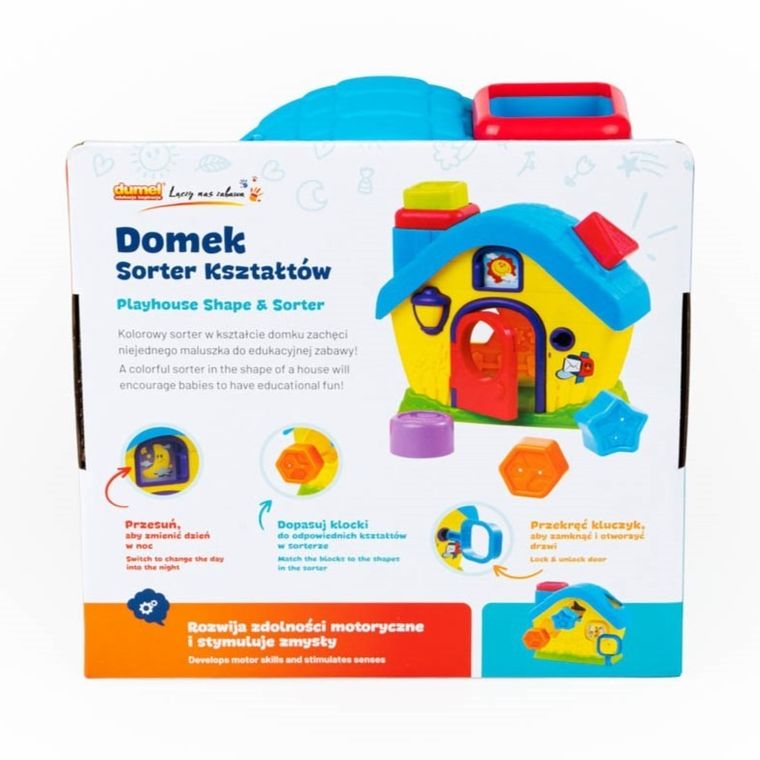 Dumel Discovery, Domek, sorter kształtów, zabawka niemowlęca