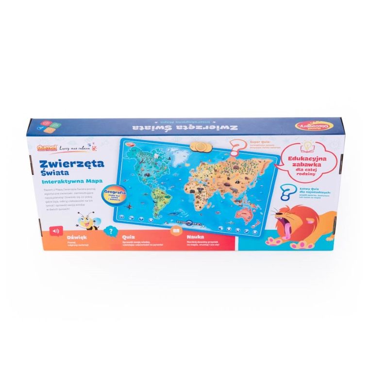 Dumel Discovery, Interaktywna mapa zwierząt świata, zabawka edukacyjna