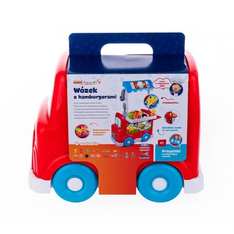 Dumel Discovery, Wózek z hamburgerami, zestaw akcesoriów, 26 elementów