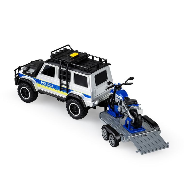 Dumel, Flota Miejska, Pojazdy policyjne, suv z motocyklem na lawecie