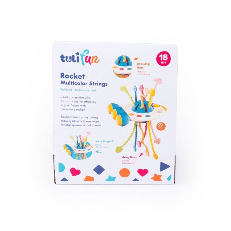 Dumel, Rakieta, Kolorowe Linki, przeciąganiec, zabawka sensoryczna