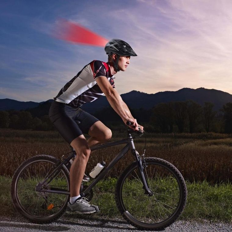 Dunlop, kask rowerowy mtb, czarny, 6xLED