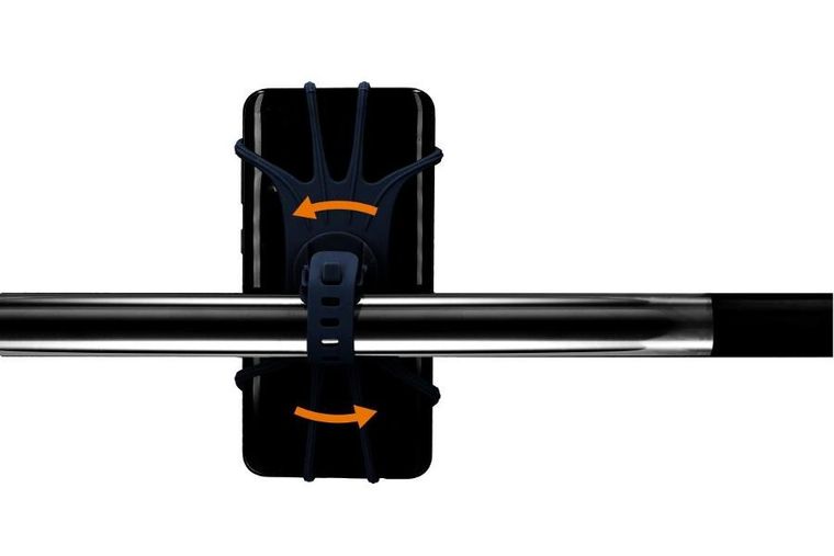 Dunlop, uchwyt na telefon, silikonowy, obracany, czarny