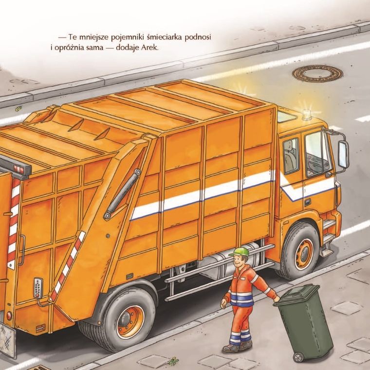 Duże pojazdy w mieście. Mądra mysz