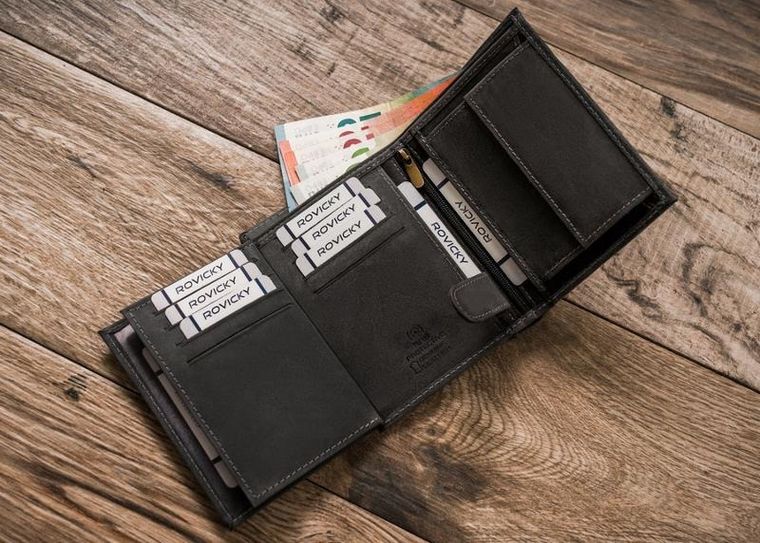 Duży, pionowy portfel męski ze skóry naturalnej, Always Wild