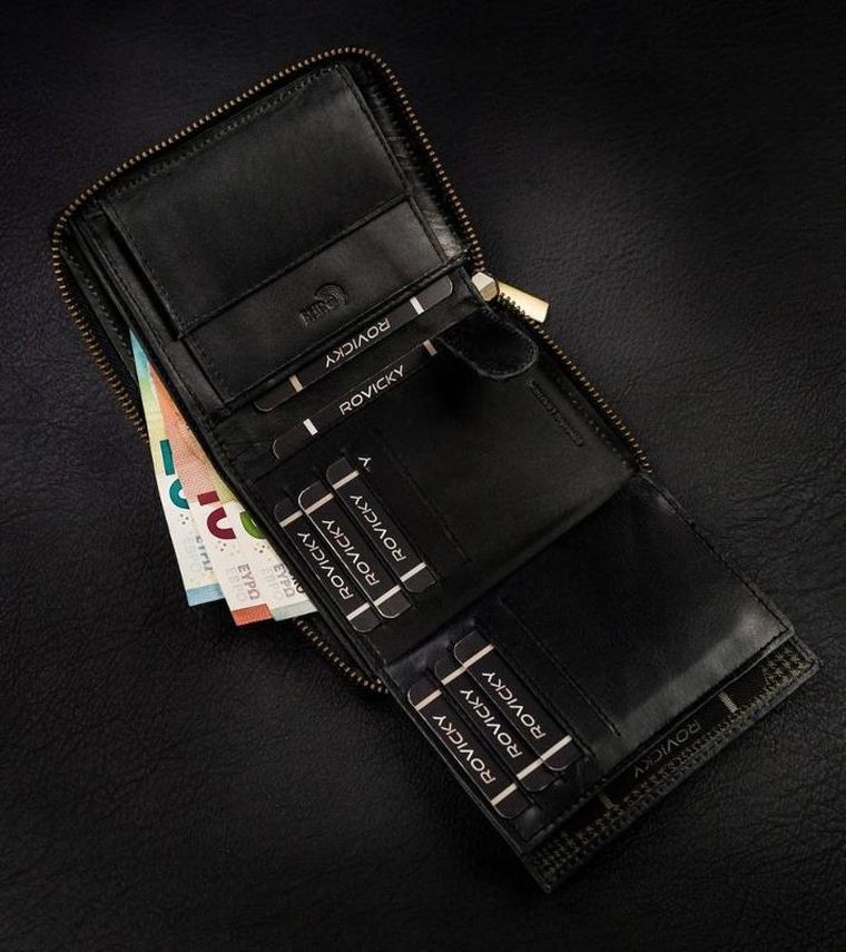 Duży, skórzany portfel w orientacji pionowej z systemem RFID, Always Wild