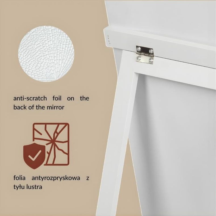 Edaxo, Havlys, lustro stojące, 127-37 cm