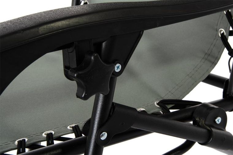 Enero, Bliss, leżak ogrodowy z zagłówkiem, składany, szary