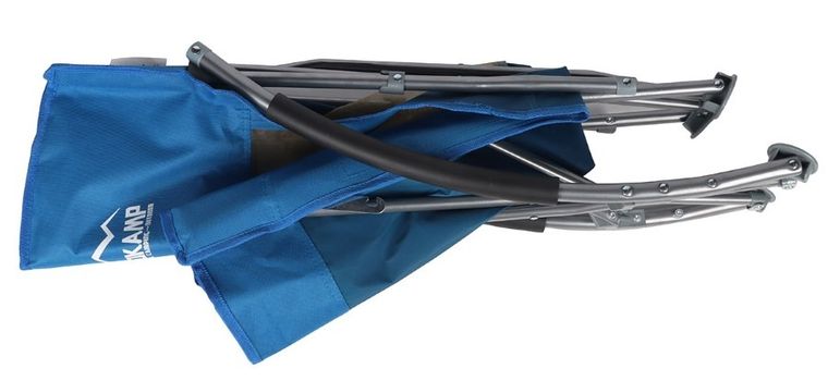 Enero Camp, fotel turystyczny z podłokietnikami, niebieski, 55-58-64 cm