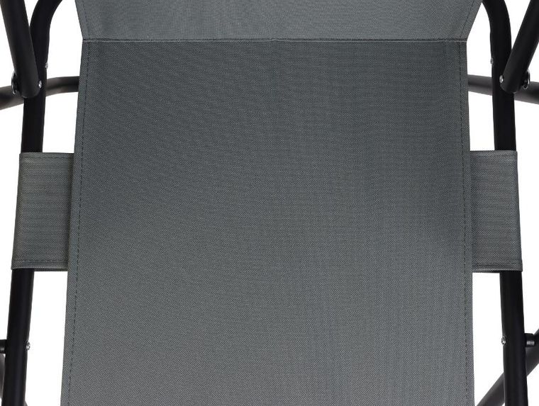 Enero Camp, krzesło turystyczne z podłokietnikami, składane, szare, 52-44-75 cm