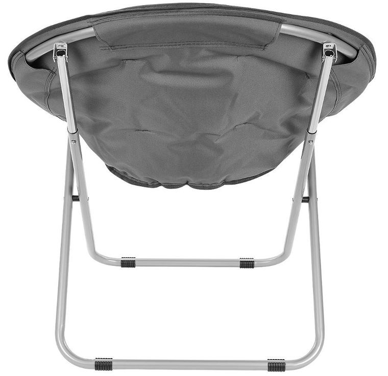 Enero Camp, Moon, fotel campingowy, ciemny szary, 82-68-79 cm